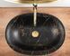 Умывальник Rea Roma marble black mat накладной REA-U5609, Черный матовый