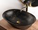 Умывальник Rea Roma marble black mat накладной REA-U5609, Черный матовый