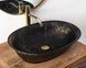 Умывальник Rea Roma marble black mat накладной REA-U5609, Черный матовый