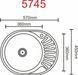 Кухонна мийка з нержавіючої сталі Platinum декор 5745 (0,8/180 мм), R, Decor