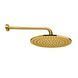 Верхній душ Paffoni Syncro Quadro &Oslash;300xh8 мм з тримачем 400 мм honey gold ZSOF079HG + ZSOF034HG, Золотий