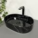 Умивальник (раковина) VBI VERONA 50 BLACK MARMO GLOSSY накладний, Чорний/золото