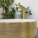 Умивальник (раковина) VBI PRATO GOLD WHITE накладний, Золотий