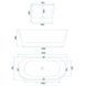 Ванна акриловая пристенная Rea Capri 150x75 white REA-W9800, Белый