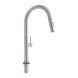 Смеситель для кухни Qtap Lenicka с выдвижным изливом QTLEN9138103UN Brushed Nickel PVD, Зеленый матовый