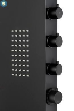 Душевая панель Corsan Duo black LED A777MBLLED, Черный матовый