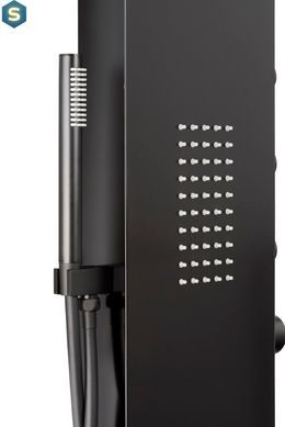 Душевая панель Corsan Duo black LED A777MBLLED, Черный матовый