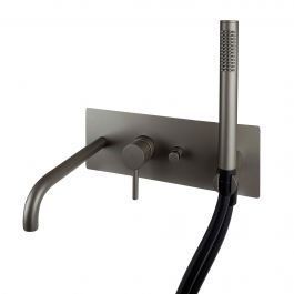Смеситель для ванны Paffoni Light mercury grey LIG001MG, Каппучино