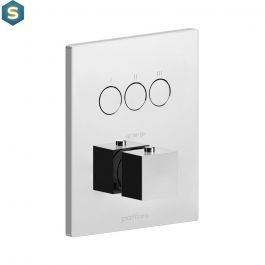 Душевая система Paffoni Shower с термостатом и изливом 200x200 мм chrome KITCPT519CR200, Хром