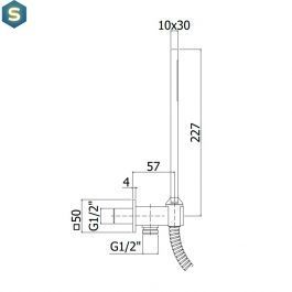 Душевая система Paffoni Shower с термостатом и изливом 200x200 мм chrome KITCPT519CR200, Хром