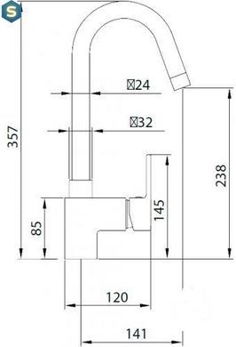 Смеситель для кухни Koller Pool Round Arc RA0500, Хром