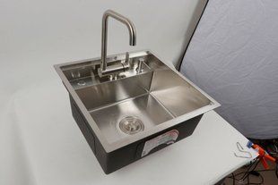 Кухонная мойка CM 50x50 скрытая нержавейка Platinum Handmade, Нержавеющая сталь