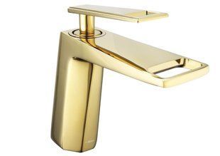 Смеситель для умывальника Mexen Topaz gold низкий MEX-73900-50, Золотой