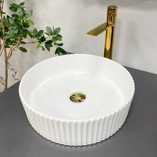 Умивальник (раковина) VBI BRINDISI M WHITE накладний, Білий
