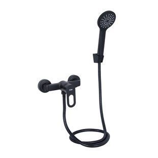 Смеситель для душа Lidz Latwa 010 (с душевым гарнитуром) (k40) LDLAT010BLA45421 Black, Черный матовый