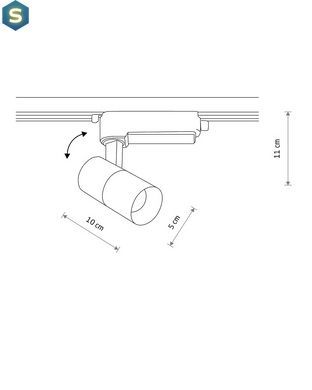 Трековий світильник Nowodvorski 10381 Profile Tinos Led 1x7W 3000K 530Lm IP20 Bl