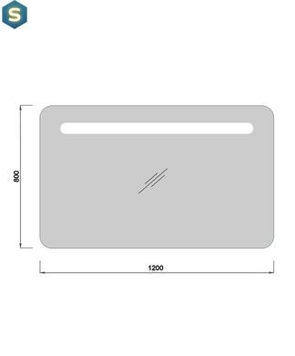Зеркало Мойдодыр Baki 120х80 с LED-подсветкой