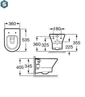Унитаз подвесной Roca Nexo Rimless A34H64L000 с сидением Soft Close Slim, Белый