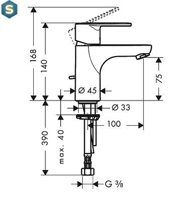 Змішувач для умивальника Hansgrohe Talis E2 31612000