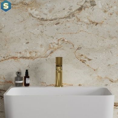 Змішувач для умивальника Omnires Contour gold CT8010GLB, Золотий