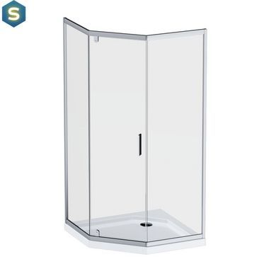 Душова кабіна Am.Pm Gem 5-corner Pivot 90x90 см без піддону хром матовий W90UG-405-090MT, Хром матовий, хром матовий