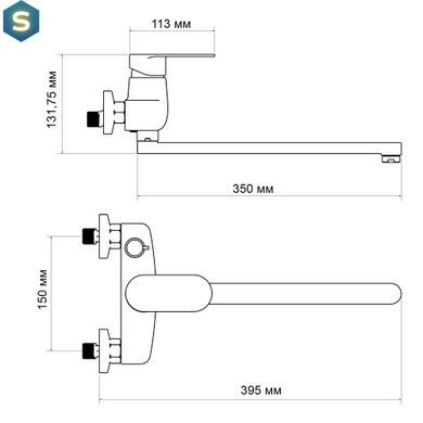 Смеситель для ванны Lidz Tani 0051 с поворотным изливом (c душевым гарнитуром) (k40) LDTAN0051CRM44961 Chrome, Хром