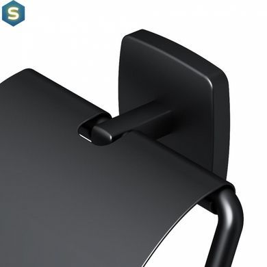 Держатель туалетной бумаги с крышкой Am.Pm Gem black A90341422, Черный матовый