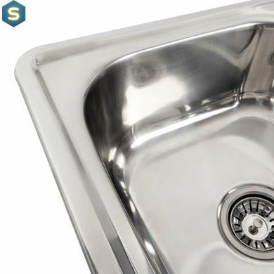 Кухонная мойка из нержавеющей стали Platinum 5848 полировка (0,8/180 мм), R, Polish