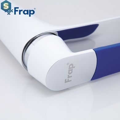 F1034 Змішувач для умивальника гайка білий/хром &Oslash;35 Frap 1/10, Білий