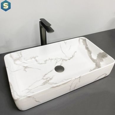 Умивальник VBI Triest marble накладний VBI-012711, Мармур