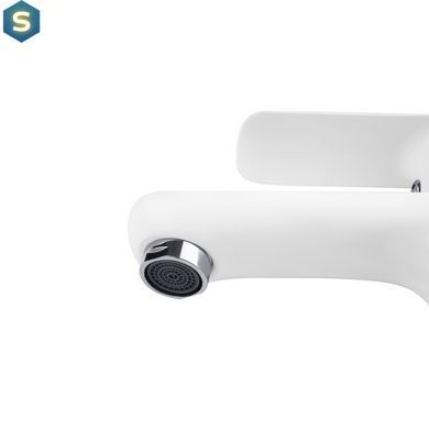 Смеситель для раковины Kroner KRM Fulda - W010 CV018077, Белый матовый