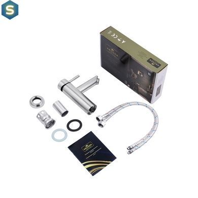 Змішувач для раковини Kroner KRP Edelstahl Klassisch - ESG010 CV022994, Хром матовий