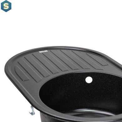 Кухонна мийка Lidz 780x500/200 BLM-14 (LIDZBLM14780500200), Чорний/золото