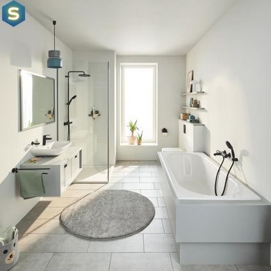 Душевая система термостатическая Grohe QuickFix Vitalio Start System 250 266772431, Черный матовый
