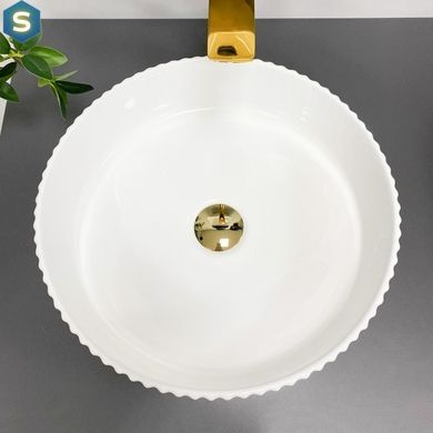 Умывальник (раковина) VBI BRINDISI M WHITE накладной, Белый