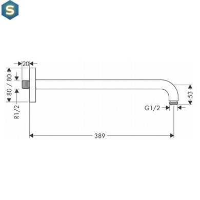 Кронштейн для верхнього душу Hansgrohe 27446000