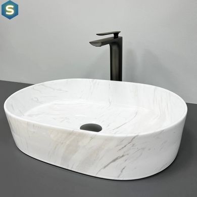 Умивальник (раковина) VBI VERONA 50 NATURE MARMO GLOSSY накладний, Мармур