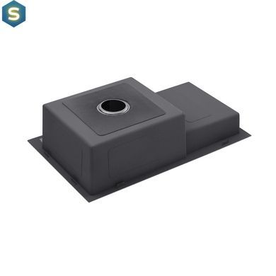 Кухонна мийка Kroner KRP Schwarze - 7848RHM PVD (3,0/1,0 мм) CV030024, Чорний/золото