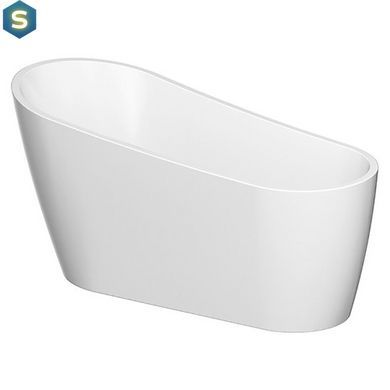 Ванна акрилова Cersanit Zen 167х72 окремостояча овальна з ніжками і сифином S301-302