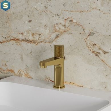 Змішувач для умивальника Omnires Contour gold CT8010GLB, Золотий