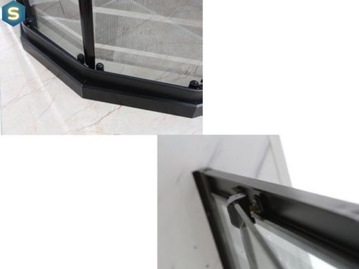 Душевая кабина Asignatura Perissa 90x90 (без поддона) 69020802, Черный/золото, прозрачный, черный матовый