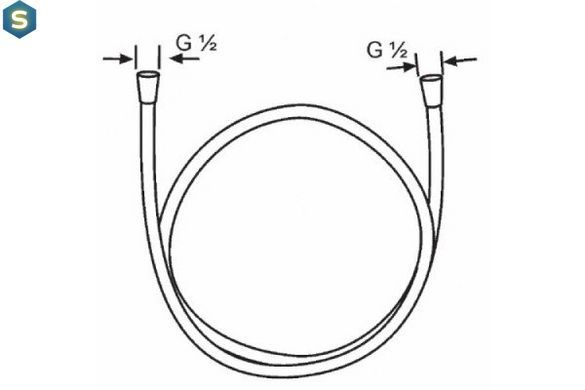 Шланг для душа 160 см Kludi Logog Flex 6105605-00, Хром