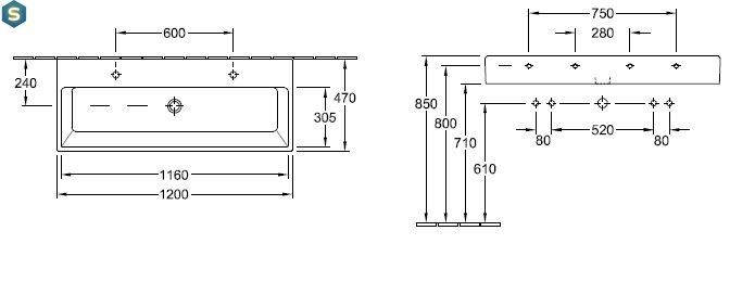 Умивальник Villeroy&Boch Memento 120x47 5133C501, Білий