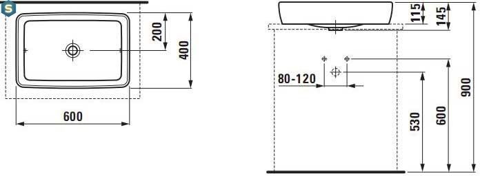 Умивальник Laufen Pro 60x40 H8169520001121, Білий