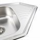 Кухонная мойка из нержавеющей стали Platinum 9550В декор (0,8/180 мм), R, Decor