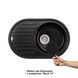 Кухонна мийка Lidz 780x500/200 BLM-14 (LIDZBLM14780500200), Чорний/золото