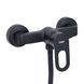 Змішувач для душу Lidz Latwa 010 (з душовим гарнітуром) (k40) LDLAT010BLA45421 Black, Черный матовый