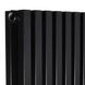 Дизайнерский радиатор Betatherm Quantum 2 H-2000 мм, L-525 мм нижнее подключение BQ 2200/13 9005М 99, Черный матовый