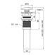 Донний клапан з переливом Qtap PU02O 70х70х227.5 White, Білий
