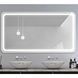 Дзеркало Dusel Led DE-M0065D Silver 120x75 см сенсорне включення + підігрів+ годинник/темп, Каппучино